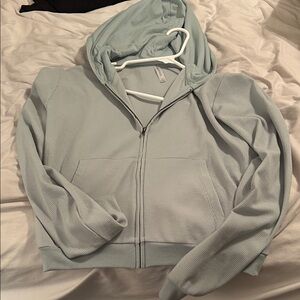 Fabletics Light Blue Zip-Up Hoodie